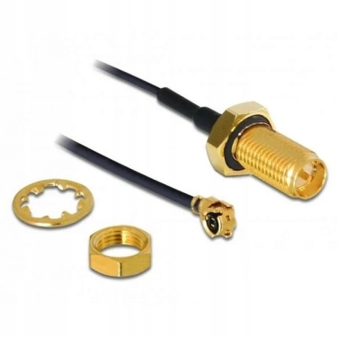 Przejście - U.FL (IPEX) na RP-SMA jack - adapter prosty z przewodem 200mm