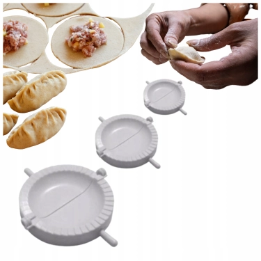FOREMKI FORMA MASZYNKA DO PIEROGÓW USZEK 3 Szt. Przybór Kuchenny Wylepiania