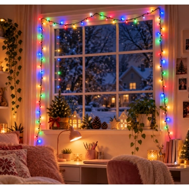 Lampki choinkowe 200 led multikolor świąteczne wewnętrzne