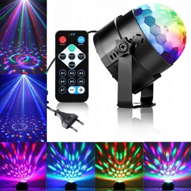 Projektor LED KULA ŚWIETLNA Z PILOTEM disco party