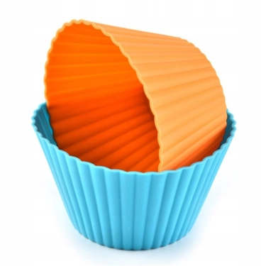 FOREMKI SILIKONOWE NA MUFFINKI BABECZKI FORMA DO PIECZENIA PAPILOTKI 12szt.