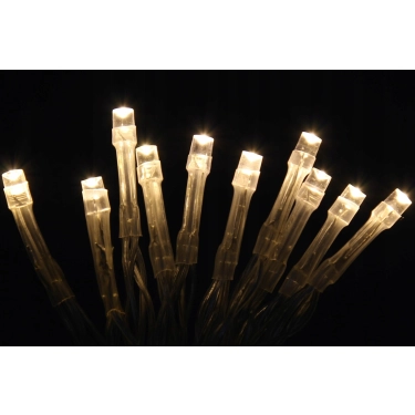 LAMPKI CHOINKOWE NA BATERIE 40 LED BIAŁE CIEPŁE przewód w izolacji