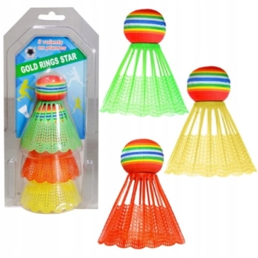LOTKI DO BADMINTONA PLASTIKOWE ZESTAW 3 SZT.