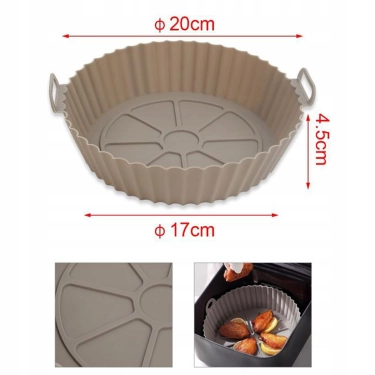 Silikonowa Forma AirFryer Frytkownicy Beztłuszczowej Powietrznej 17/20x2szt