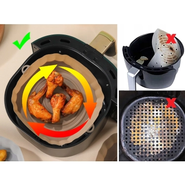 Silikonowa Forma AirFryer Frytkownicy Beztłuszczowej Powietrznej 17/20x2szt