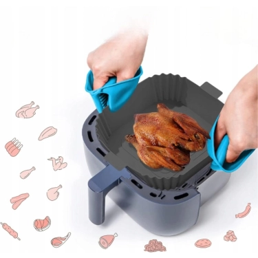 Silikonowa Forma AirFryer Frytkownicy Beztłuszczowej Powietrznej 17/20x2szt