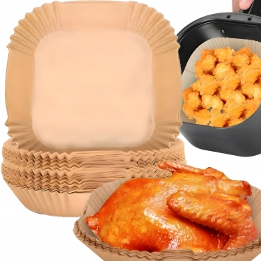 PAPIER DO PIECZENIA DO FRYTKOWNICY POWIETRZNEJ TACKI WKŁADKI 100szt 16x16 F